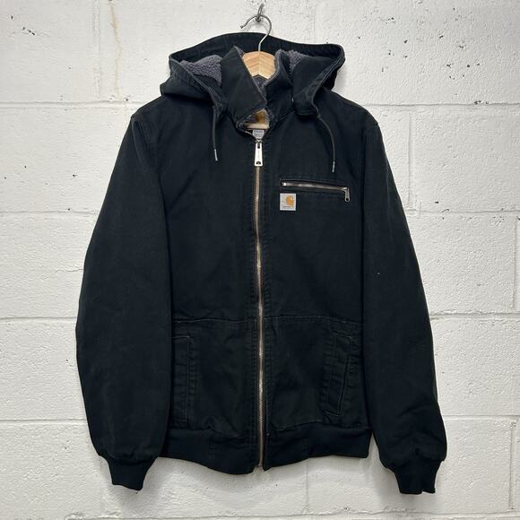 Carhartt Sherpa-Lined Wildwood Jacket “Washed Black”